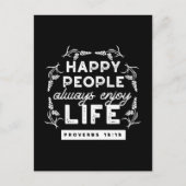 Inspirational Christian Quote from Proverbs 15:15 Briefkaart (Voorkant)