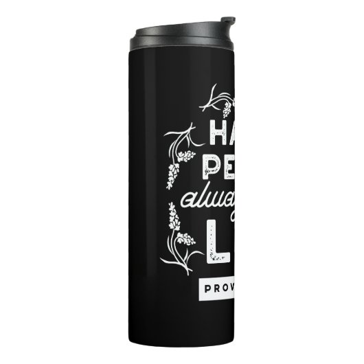 Inspirational Christian Quote from Proverbs 15:15 Thermosbeker (Gedraaid links)