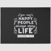 Inspirational Christian Quote from Proverbs 15:15 Tissuepapier (Voorkant)