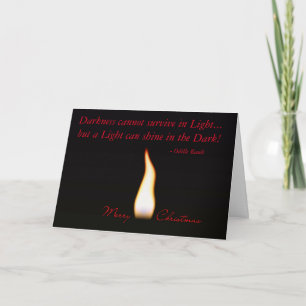 Inspirational Christmas Card - Light in Darkness Feestdagen Kaart