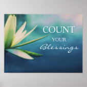 Inspirational Count Your Blessings poster murale (Devant)