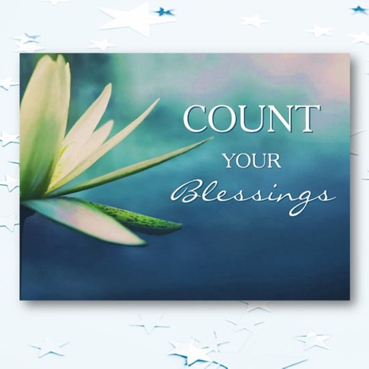 Inspirational Count Your Blessings poster murale