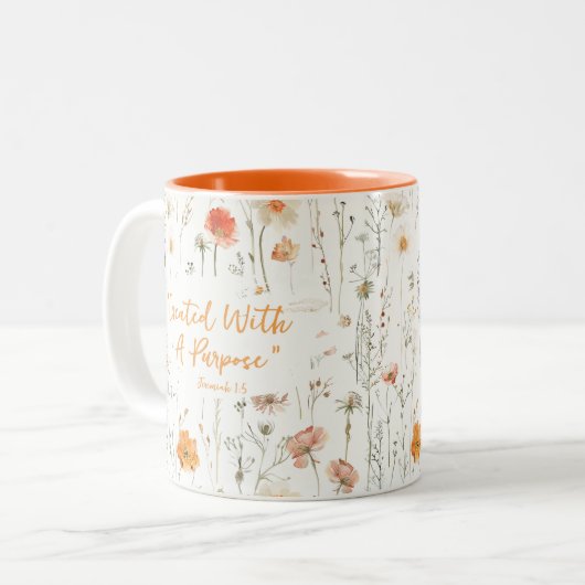 Inspirational Created With A Purpose Faith Mug (Devant gauche)