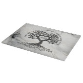 Inspirational Family Tree of Life Glass Snijplank (Hoek)