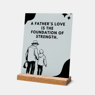 Inspirational Fathers Love Quote Acryl Bord