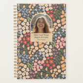 Inspirational Floral Photo Weekly Monthly Planner (Devant)