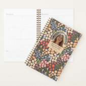 Inspirational Floral Photo Weekly Monthly Planner (Devant avec enveloppe)