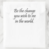 Inspirational Gandhi, autocollants de devis remise (Sac)