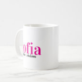 Inspirational Gift Personalized Name & Meaning Mug (Devant gauche)