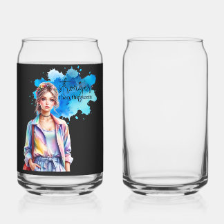 Inspirational Girl Graphic  Blikvorm Glas