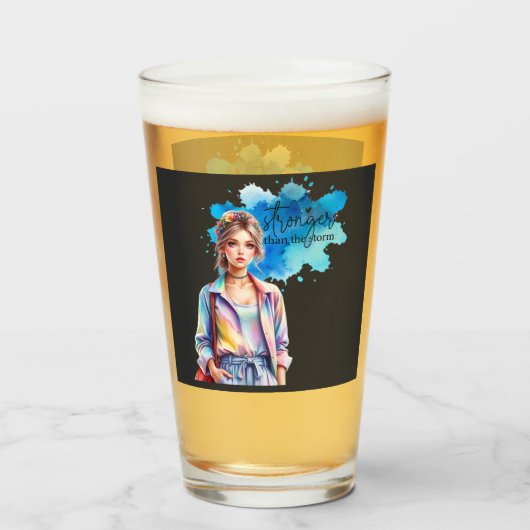 Inspirational Girl Graphic  Glas (Voorkant gevuld)