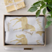 Inspirational Gold Unicorns Stars Tissuepapier (Geschenk)