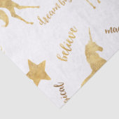 Inspirational Gold Unicorns Stars Tissuepapier (Detail)