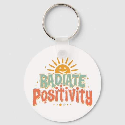 Inspirational Good Vibes and Happiness Sleutelhanger (Achterkant)