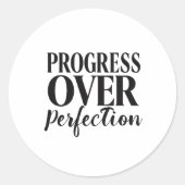 Inspirational Growth Mindset Typography Ronde Sticker (Voorkant)