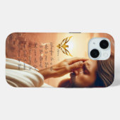 Inspirational Jesus Praying Gold Dove Scripture Case-Mate iPhone Case (Achterkant (horizontaal))