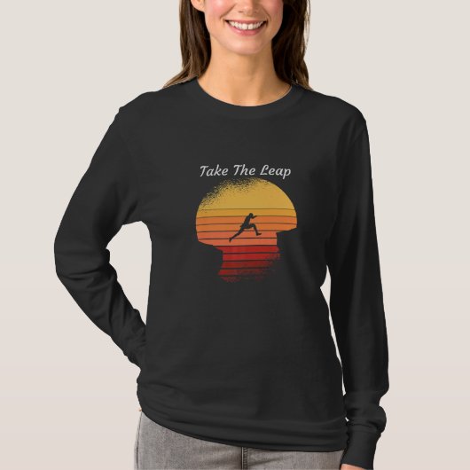 Inspirational Leaping Jumping Succeed Apparel T-shirt (Voorkant)