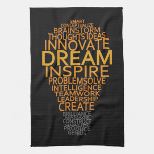 Inspirational Light Bulb serviettes à main personn