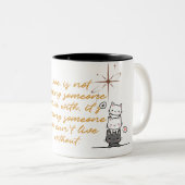 Inspirational Love Citation Mug en or élégant (Devant droit)