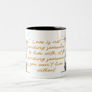 Inspirational Love Citation Mug en or élégant