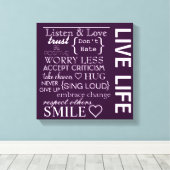 Inspirational Love Vie Enveloppée Toile (Insitu (Plancher de Bois))