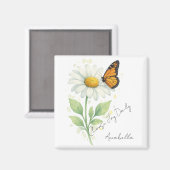 Inspirational Magnet - Daisy & Butterfly (Recto/Verso)