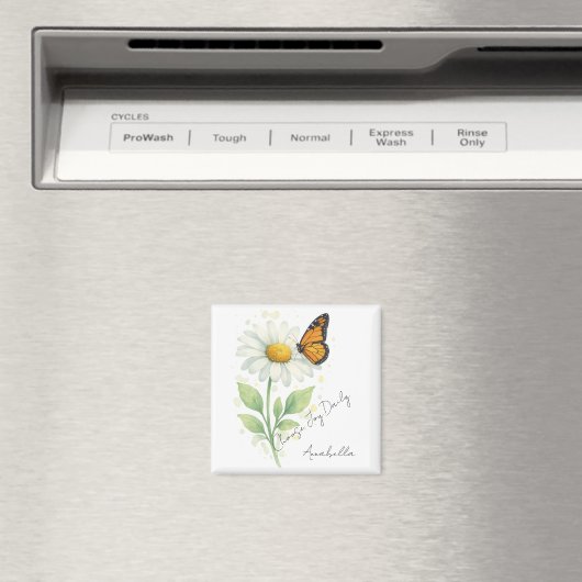 Inspirational Magnet - Daisy & Butterfly (In Situ (Lave-vaisselle))