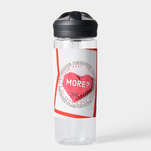 Inspirational Message Water Bottle ChiRadioLLC™ Waterfles (Voorkant)