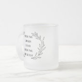 Inspirational Mom Quote Frosted Glass Mug (Devant gauche)