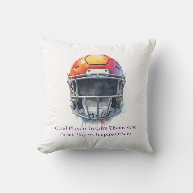 Inspirational Motivational Football Helmet  Kussen (Voorkant)