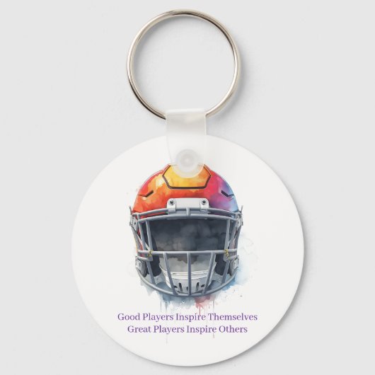 Inspirational Motivational Football Helmet  Sleutelhanger (Voorkant)
