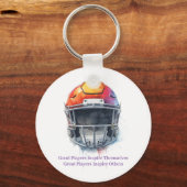 Inspirational Motivational Football Helmet  Sleutelhanger (Voorkant)