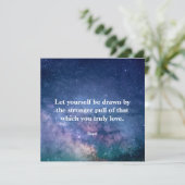 Inspirational Motivational Rumi Quote Universe (Staand voorkant)