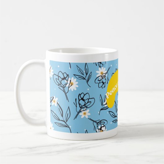 Inspirational mug design flower design (Gauche)