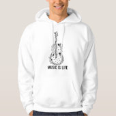 Inspirational “Music Is Life” Hoodie Design (Voorkant)