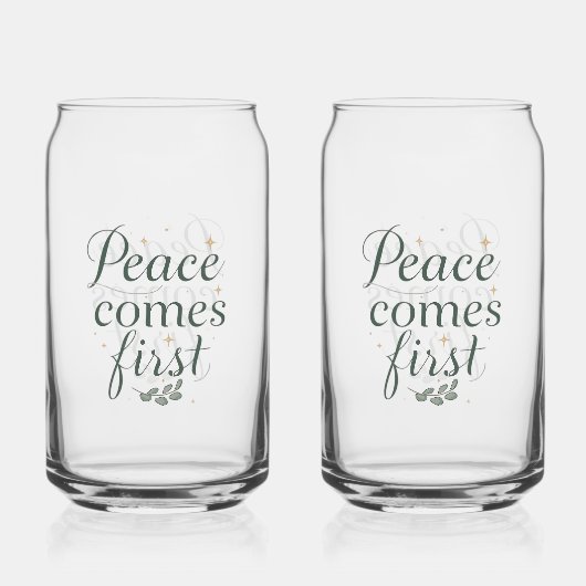 Inspirational "Peace Comes First" Quote (Recto)