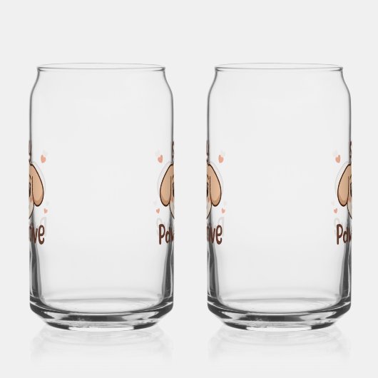 Inspirational Positive Puppy Message Blikvorm Glas (Links)