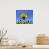 inspirational psalm poster cactus flower (Cuisine)