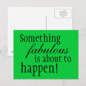 Inspirational Quelque chose Fabrique carte postale (Devant / Derrière)