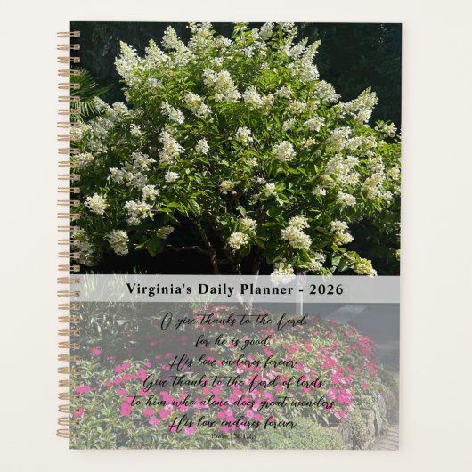 Inspirational Quote Flower Photo Daily Planner (Voorkant)