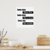 Inspirational Quote for Women Poster (Keuken)
