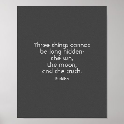 inspirational quote  poster Buddha on truth text (Devant)