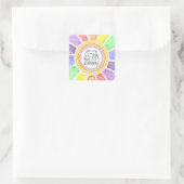 Inspirational Quote Print – “After Every Storm Vierkante Sticker (Tas)