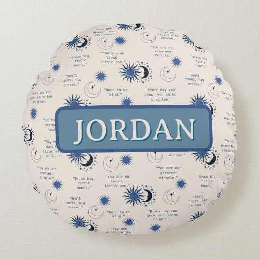 inspirational quotes for a baby rond kussen (Voorkant)