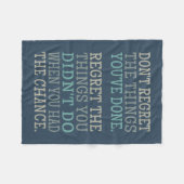 Inspirational REGRETS couverture polaire (Devant (Horizontal))