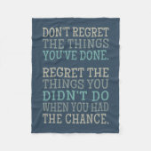 Inspirational REGRETS couverture polaire (Devant)