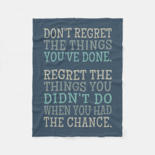 Inspirational REGRETS couverture polaire