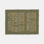 Inspirational REGRETS couverture polaire (Devant (Horizontal))