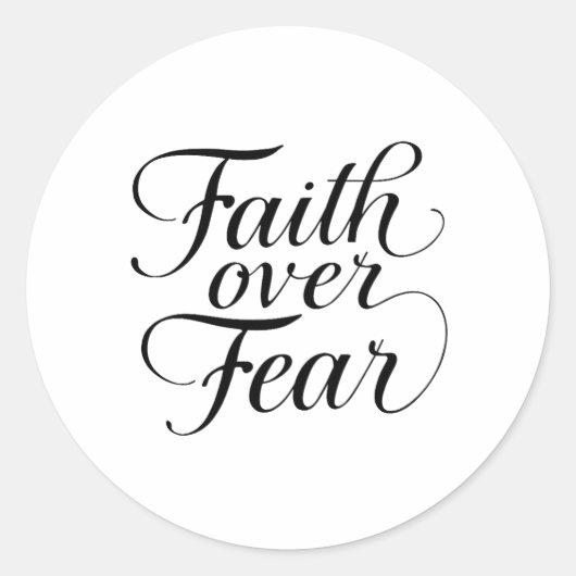 Inspirational Religious Hope Typography Ronde Sticker (Voorkant)