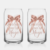 Inspirational Rose Gold Script with Bow Blikvorm Glas (Voorkant)